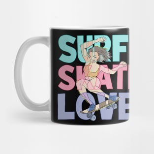 SURF SKATE LOVE Mug